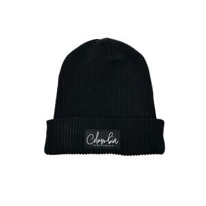 Columbia Lost Lager Recycled Beanie Cursive Patch Black NWT OSFM